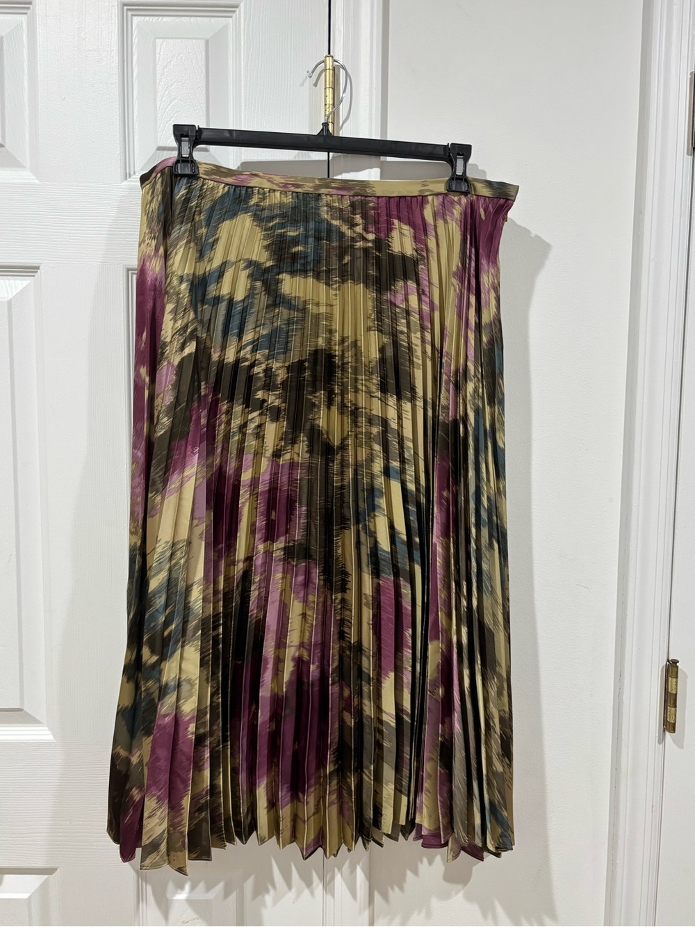 NWT Lauren Ralph Lauren Pleated Satin Charmeuse Midi Skirt Size 16 $225 - Picture 5 of 11